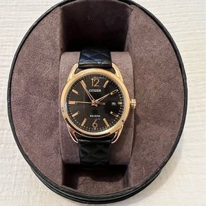 Citizen Black Leather Band Watch